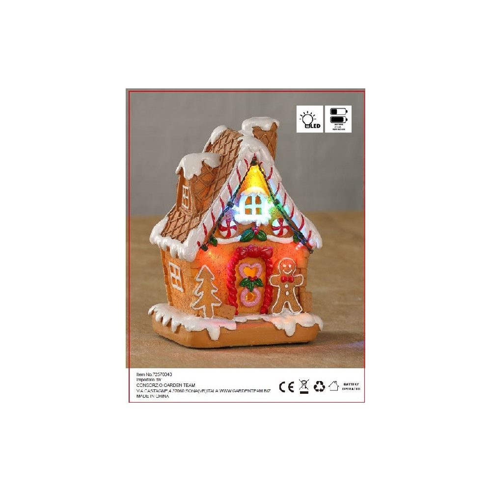 CASA CANDY 11,5X11,5XH17CM LED BATT