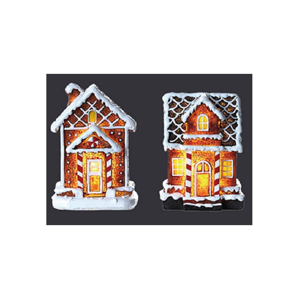 CASA GINGER BREAD LED 5XH8CM X2 ASS DISP CASA GINGER BREAD LED 5XH8CM X2 ASS DISP