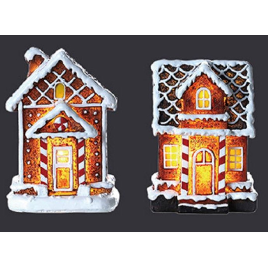 CASA GINGER BREAD LED 5XH8CM X2 ASS DISP CASA GINGER BREAD LED 5XH8CM X2 ASS DISP