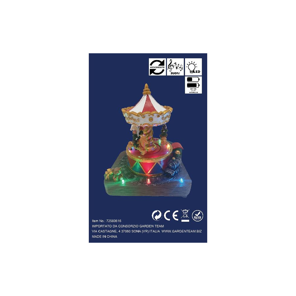 GIOSTRA 15X12X17CM CON LED E MUSICA