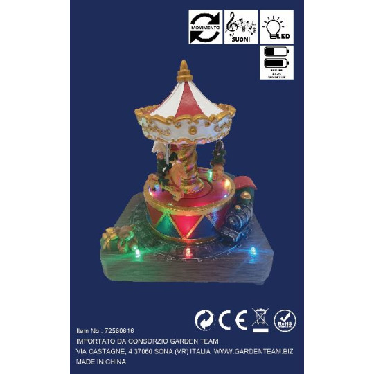 GIOSTRA 15X12X17CM CON LED E MUSICA