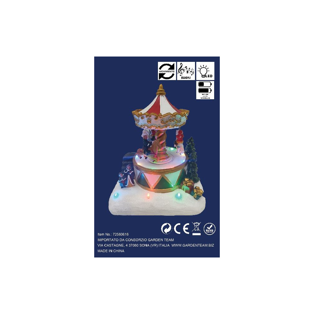 GIOSTRA 15X12X17CM CON LED E MUSICA