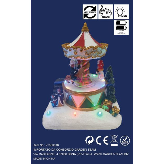 GIOSTRA 15X12X17CM CON LED E MUSICA