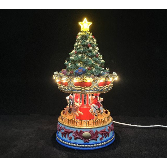 GIOSTRA C/ALBERO D12,5XH25,5 FO LED MUS GIOSTRA C/ALBERO D12,5XH25,5 FO LED MUS