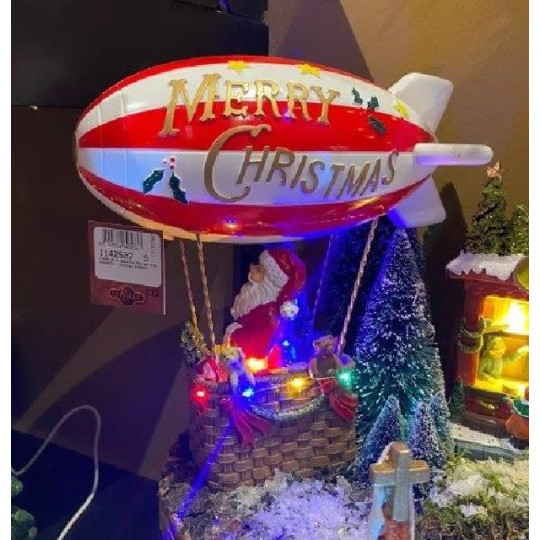 MONGOLFIERA C/LED MUSICA MOVIM H25CM X1