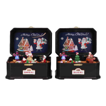 MUSIC BOX 20X13,5XH12CM LED COOKIES X2AS