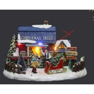 NEGOZIO ALBERI NATALE LED 20,5X14XH13CM 2