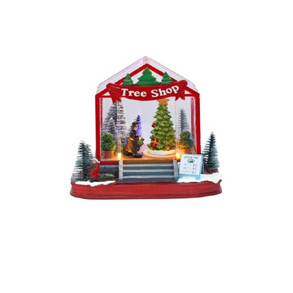 NEGOZIO ALBERI NATALE LED MOV MUS H17,5C