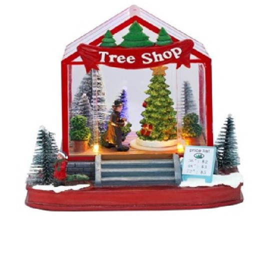 NEGOZIO ALBERI NATALE LED MOV MUS H17,5C