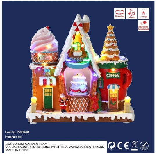 NEGOZIO DOLCI 25X11XH24,5CM MOV LED