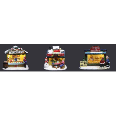 NEGOZIO DOLCI C/LED H10,5CM X3 ASS DISPL 2