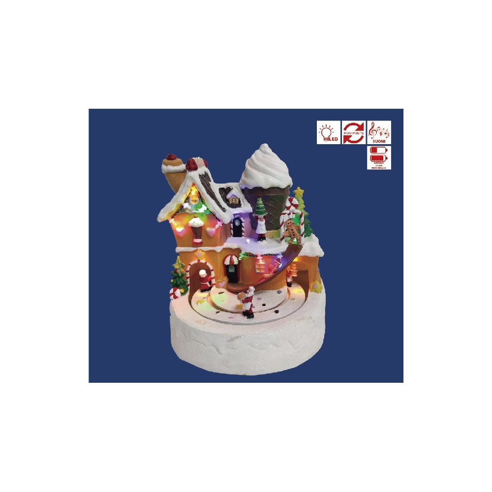 NEGOZIO DOLCI LED MUSICA MOVIM H20,5CM