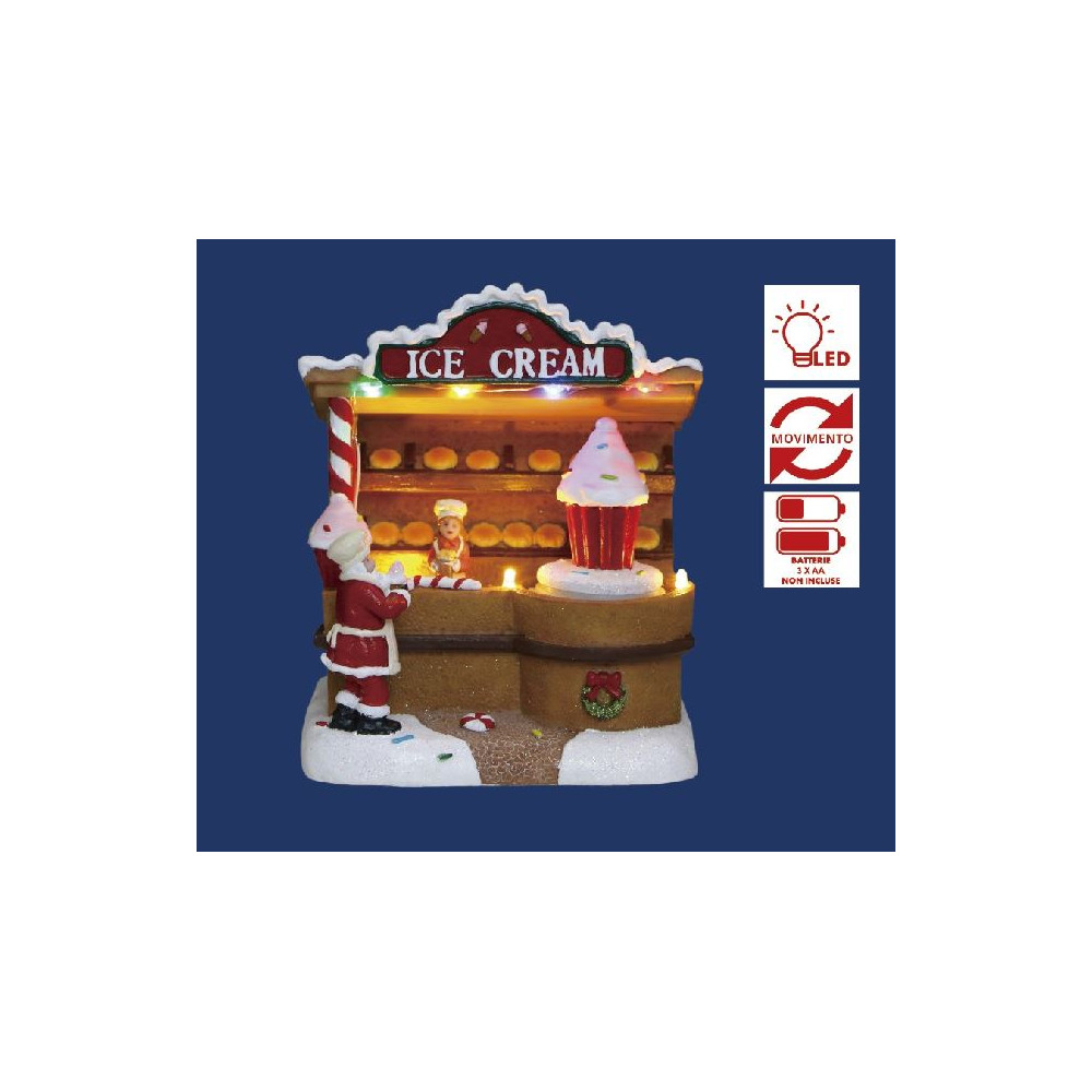 NEGOZIO GELATI 14X12,5XH16CM LED MOVIM
