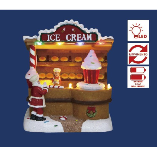 NEGOZIO GELATI 14X12,5XH16CM LED MOVIM