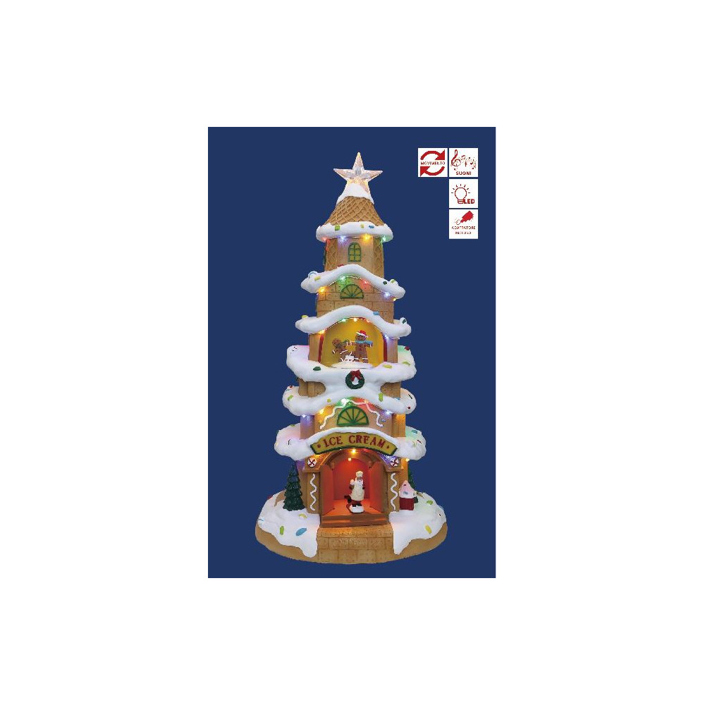 NEGOZIO GELATI 26X25.5XH50CM LED MUS MOV