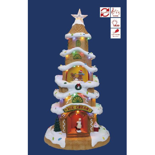 NEGOZIO GELATI 26X25.5XH50CM LED MUS MOV