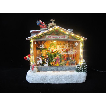 NEGOZIO NATALE 27X15XH27CM LED MUS MOV
