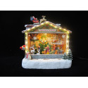 NEGOZIO NATALE 27X15XH27CM LED MUS MOV