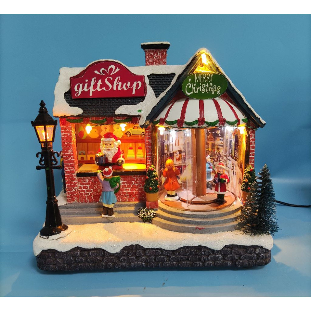 NEGOZIO REGALI C/LED MUSICA MOVIM H21,2