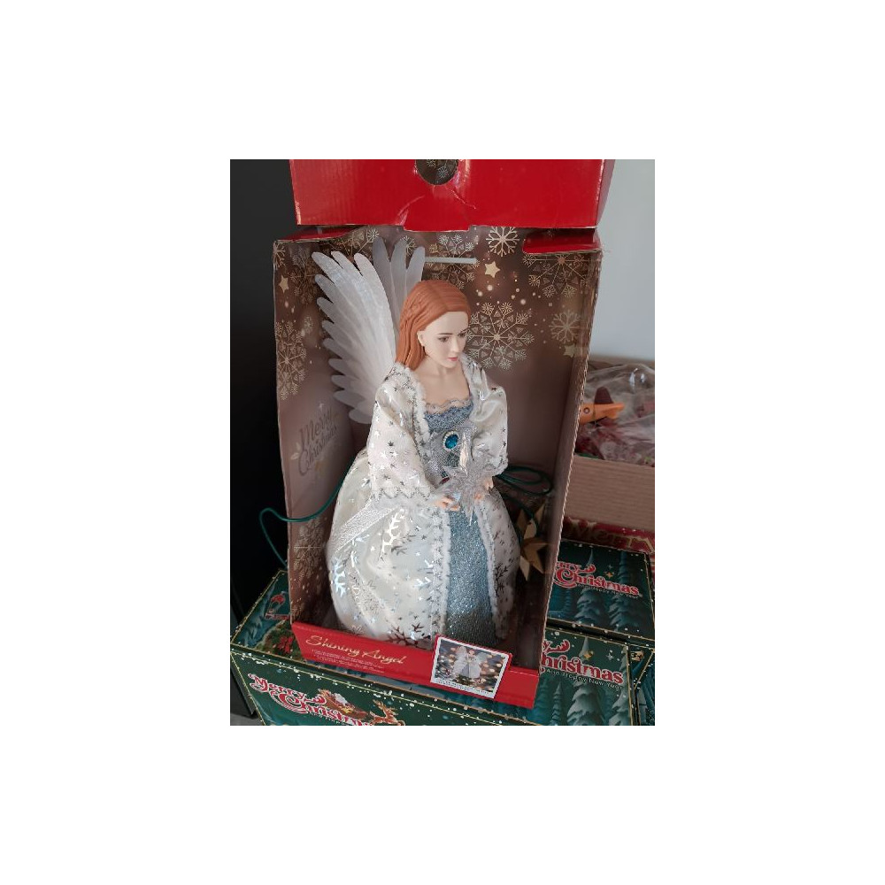 PUNTALE ANGELO BIANCO USB H24CM MUS MOV PUNTALE ANGELO BIANCO USB H24CM MUS MOV