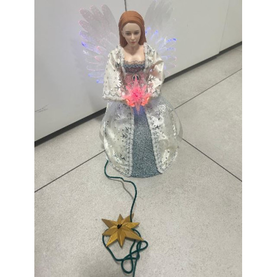 PUNTALE ANGELO BIANCO USB H24CM MUS MOV