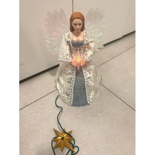 PUNTALE ANGELO BIANCO USB H24CM MUS MOV