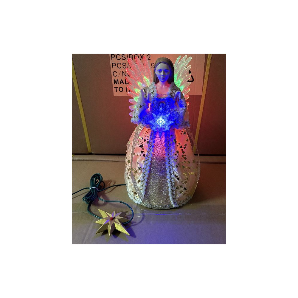 PUNTALE ANGELO ORO H24CM USB MUS MOV FOT