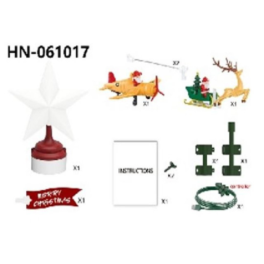 PUNTALE MUSICALE 2 ROT SLITTA AEREO LUCE PUNTALE MUSICALE 2 ROT SLITTA AEREO LUCE