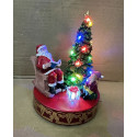 SANTA C/ALBERO LED H16,50CM