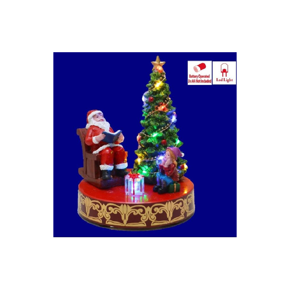 SANTA C/ALBERO LED H16,50CM