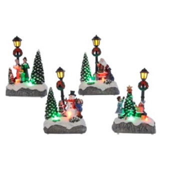 SCENA NATALE C/LAMP 8,5X5,5XH15CM X4ASS 2