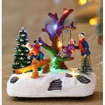 SCENA NATALE LED 13X10XH13CM