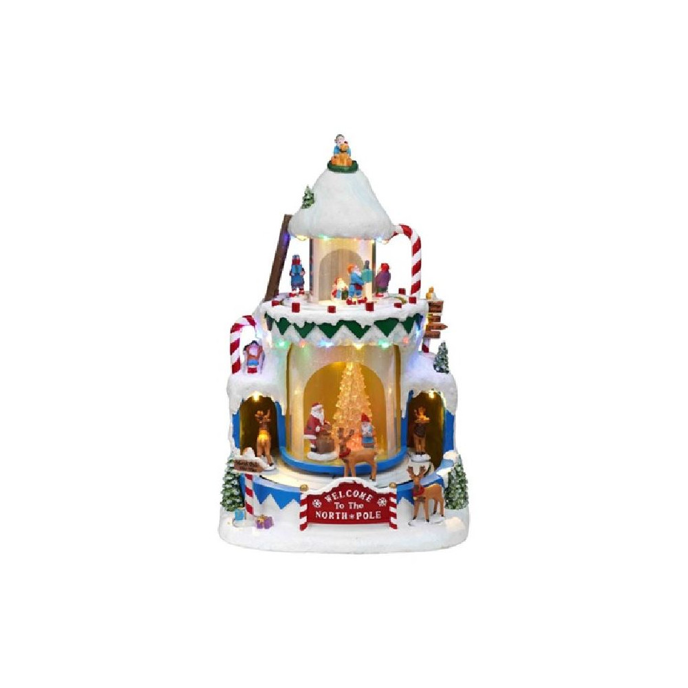 SCENA POLO NORD LED MUSICA MOV H40CM