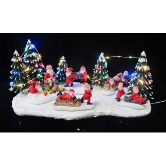 SCENA SANTA C/DONI 27X13X12CM LED