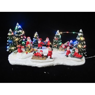 SCENA SANTA C/DONI 27X13X12CM LED 2