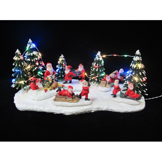 SCENA SANTA C/DONI 27X13X12CM LED