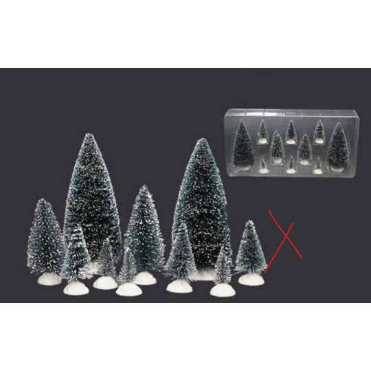 SET 10 ALBERI  H4CM 6CM 9CM 12CM