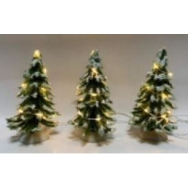 SET 3 ALBERI C/LED H12CM
