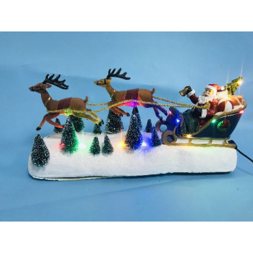 SLITTA C/SANTA 39,9XH20,8CM LED MUS MOV