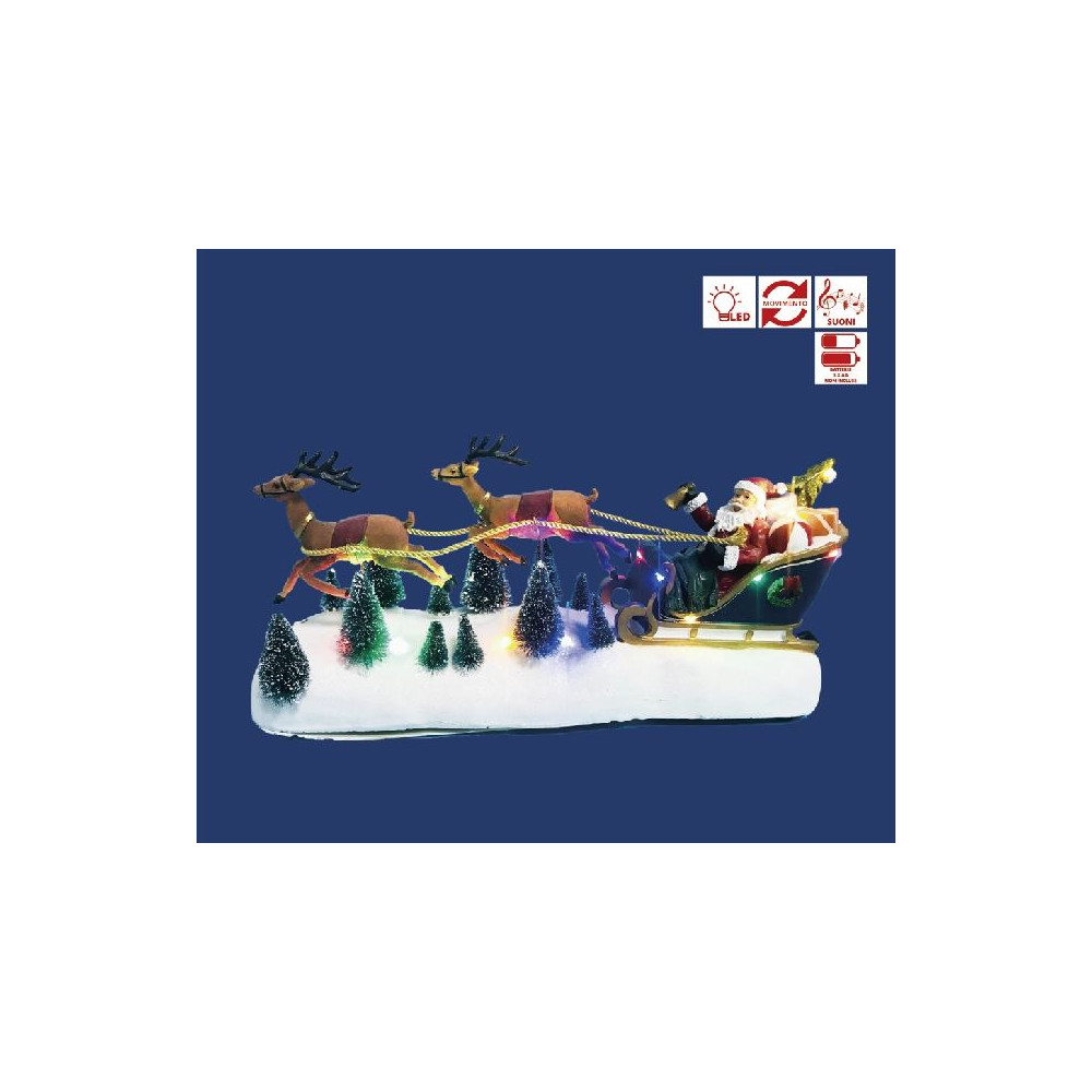 SLITTA C/SANTA 39,9XH20,8CM LED MUS MOV