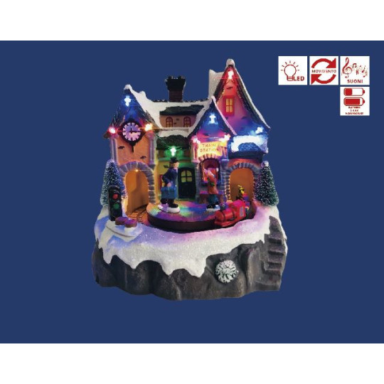 STAZIONE TRENO 18,5X18X20,3CM LED MOV MU