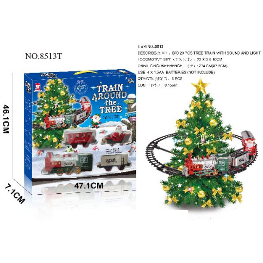 TRENO DA ALBERO SUONO LUCE BATTERIA