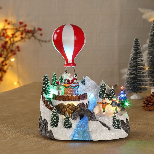 VILLAGGIO 21,5X18,5XH26CM FO LED MUSICA