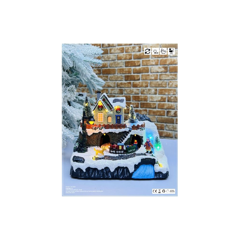 VILLAGGIO 22X15,5XH19CM TRENO MUSICA