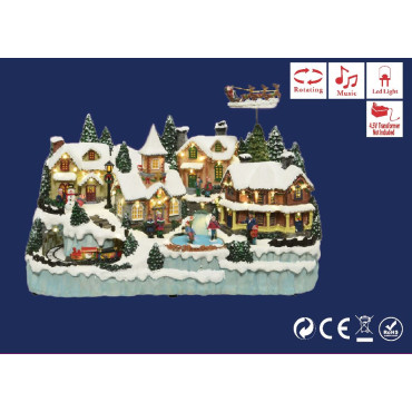 VILLAGGIO 53X32XH40CM MOV MUSICA LED 2