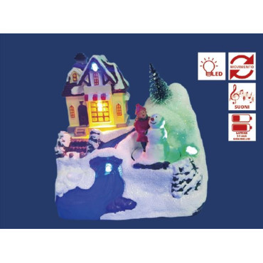 VILLAGGIO C/GIFT SHOP LED MUS MOV H11,4C 2