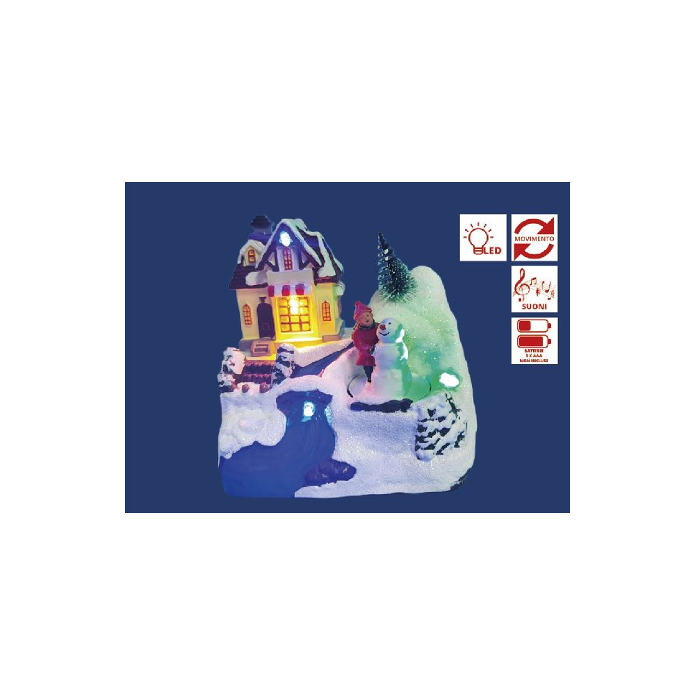 VILLAGGIO C/GIFT SHOP LED MUS MOV H11,4C