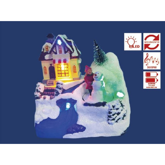 VILLAGGIO C/GIFT SHOP LED MUS MOV H11,4C