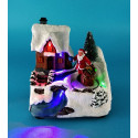 VILLAGGIO C/SANTA LED MUSICA MOV H13,5CM