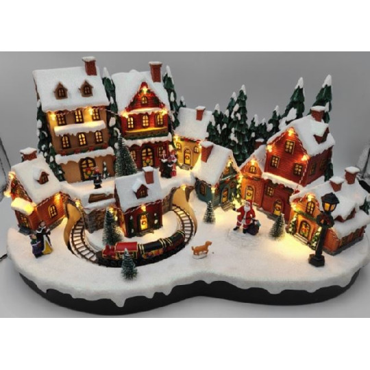 VILLAGGIO CITTA' 50X30XH26CM LED MUS MOV